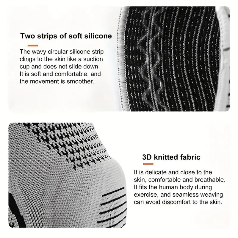 1PCS Non-Slip Knee Support Brace with Patella Gel Pad Stabilizers Comfort-Fit Compression Sleeve for Arthritis, Sports
