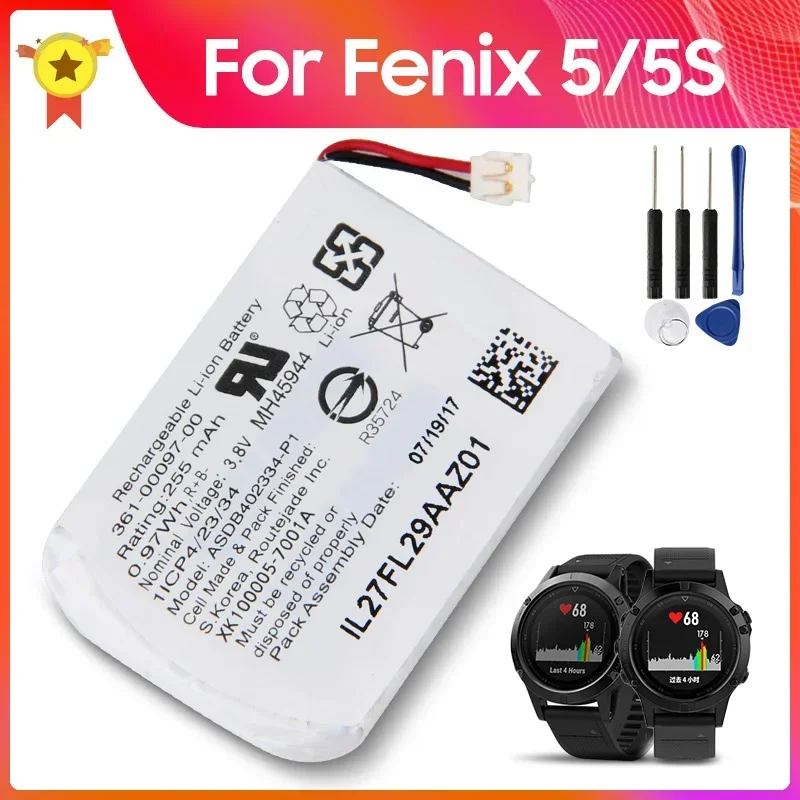 Replacement Battery 361-00097-00 361-00096-00 361-00098-00 For Garmin Fenix 5 6 5S 5X plus Fenix6 Pro Forerunner 935 Batteries