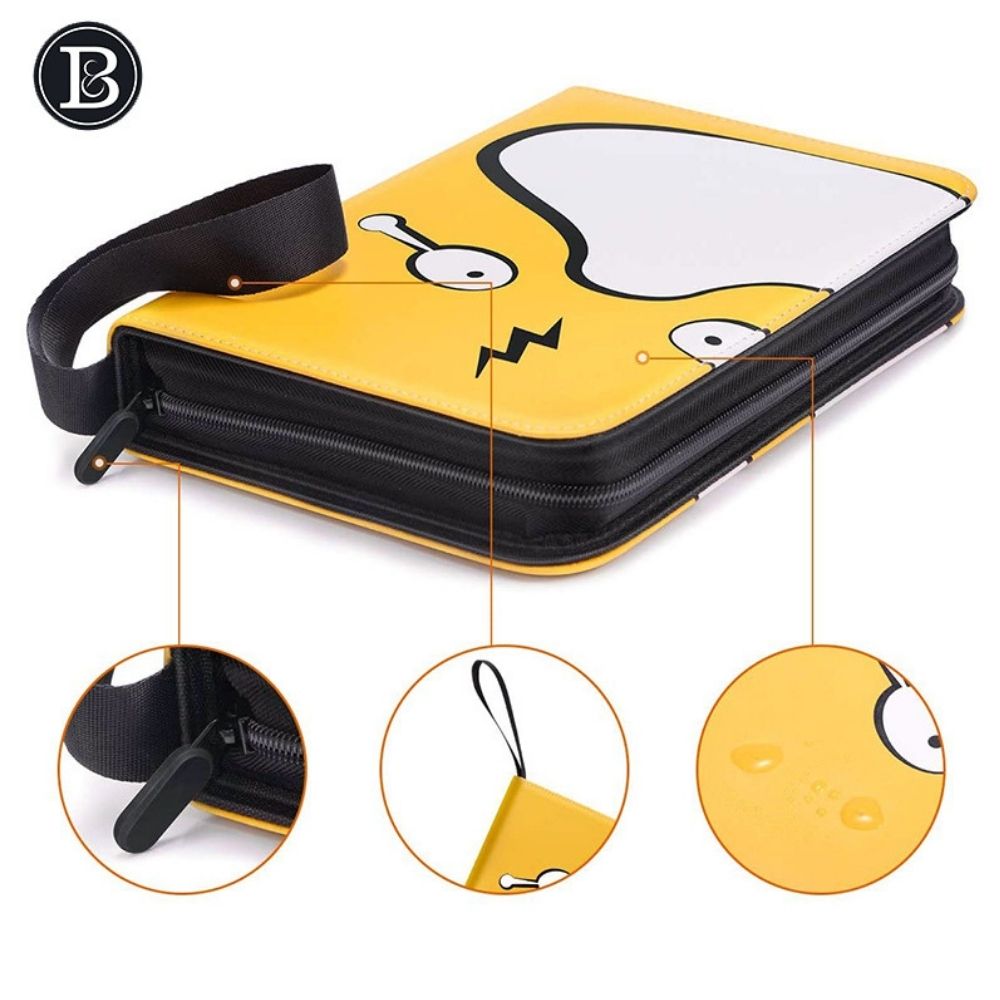 Binder Trading Card for Pokemon, Cartão Collection Binder, Titular dopersonalizado com 50 mangas, 400 bolsos