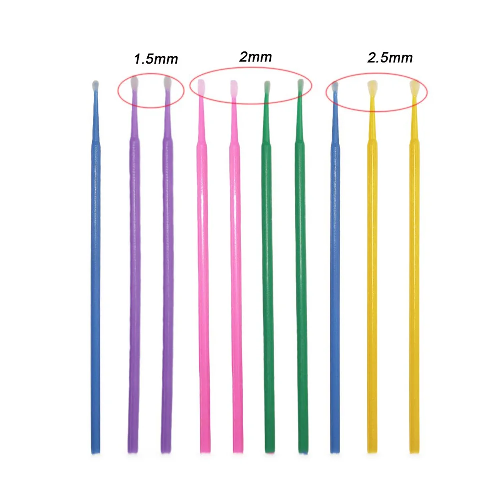100 ชิ้น/ขวดทันตกรรมทิ้ง Micro แปรง Applicators Micro แปรงทันตกรรม Odontologia เครื่องมือขยาย
