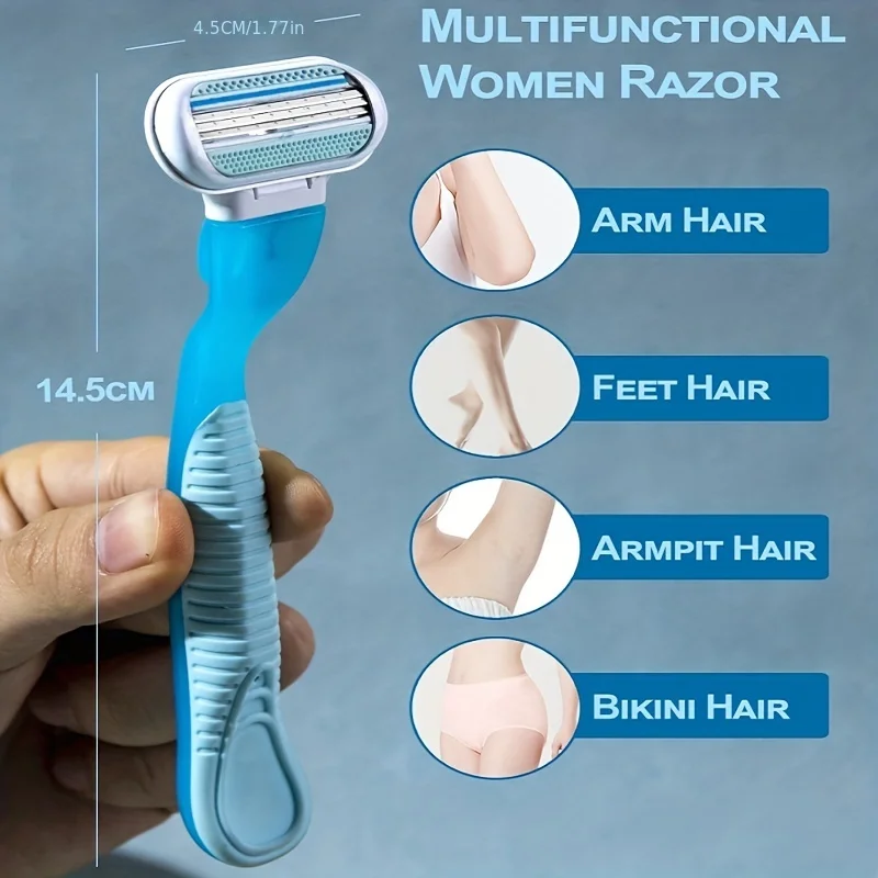 4-24Pcs  3 Layers Razor Blade Women Shaver Head for Venus Razor Safety Razor for Women Face Arm Leg Hair Machine