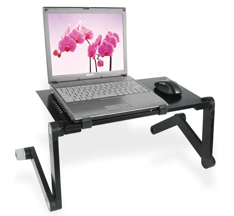 Lüfter Laptop Schreibtisch tragbar verstellbar faltbar Computer Schreibtische Notebook Halter TV Bett PC Lapdesk Tischst änder mit Mauspad
