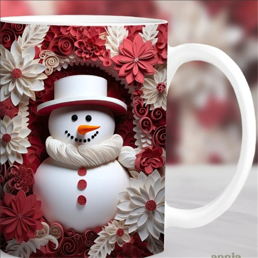 3D Christmas Ceramic Coffee Mark Cup Xmas Gift Tea Water Cup Hot New Cocoa