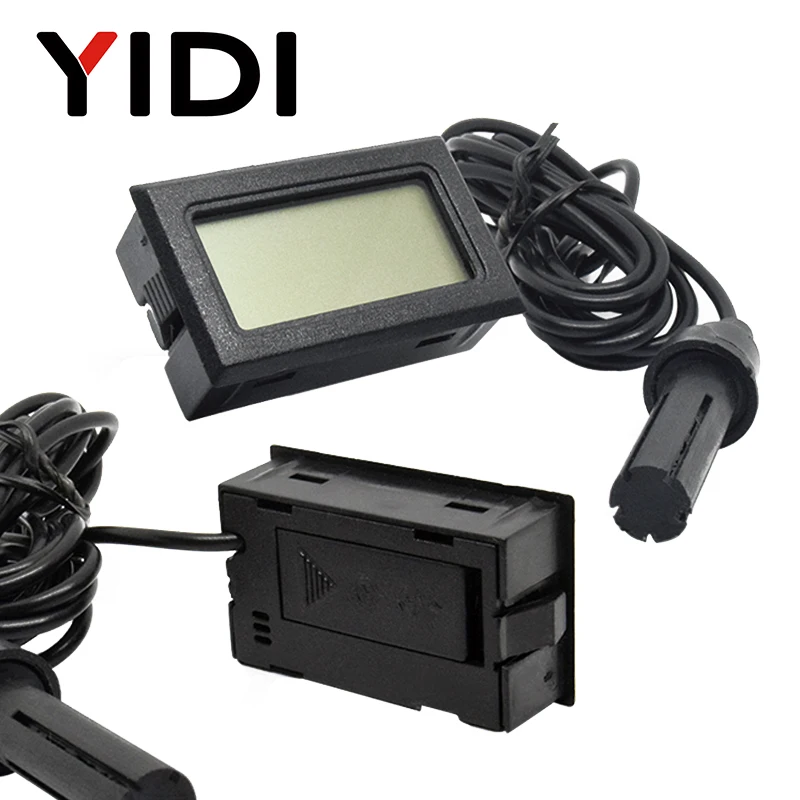 Mini termómetro Digital LCD, higrómetro, probador de calibre, sonda, incubadora, medidor de temperatura y humedad para acuario, Detector de Sensor