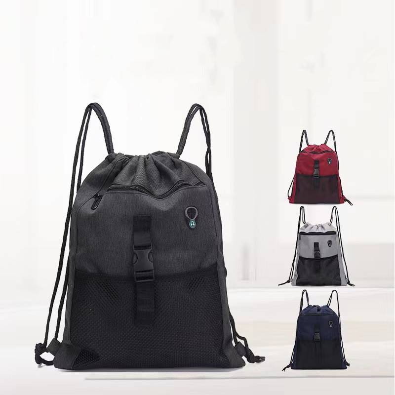 กันน้ํากีฬายิมกระเป๋า Drawstring กระสอบกีฬาฟิตเนสกลางแจ้งกระเป๋าเป้สะพายหลังถุงช้อปปิ้งน้ําหนักเบาว่ายน้ําถุงโยคะ