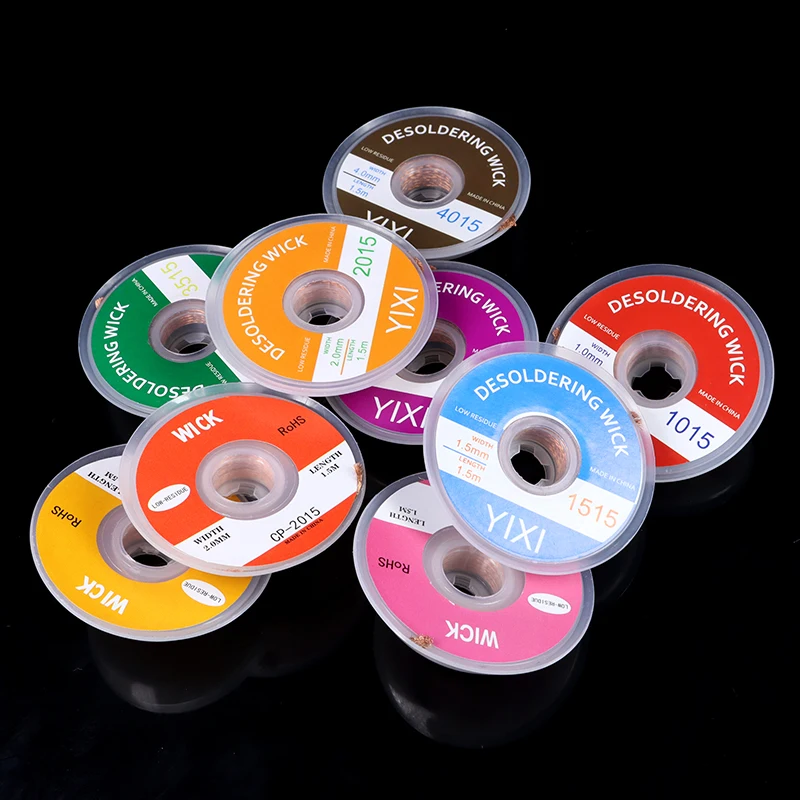 1-4mm 1.5M Desoldering Mesh Braid Tape Copper Welding Point Solder Remover Wire Soldering Wick Tin Lead Cord Flux For Soldering