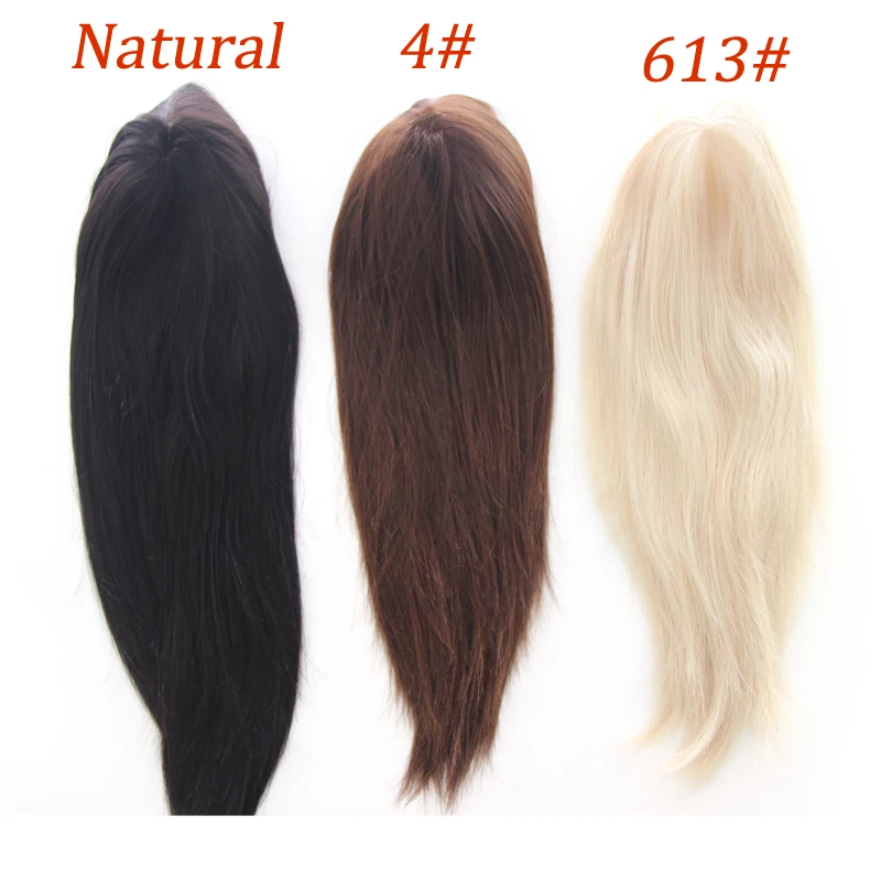 Mulheres peruca completa pu v loop injeção perucas de cabelo humano extensão do cabelo indiano sistema de peruca cabelo castanho topper cor natural 613
