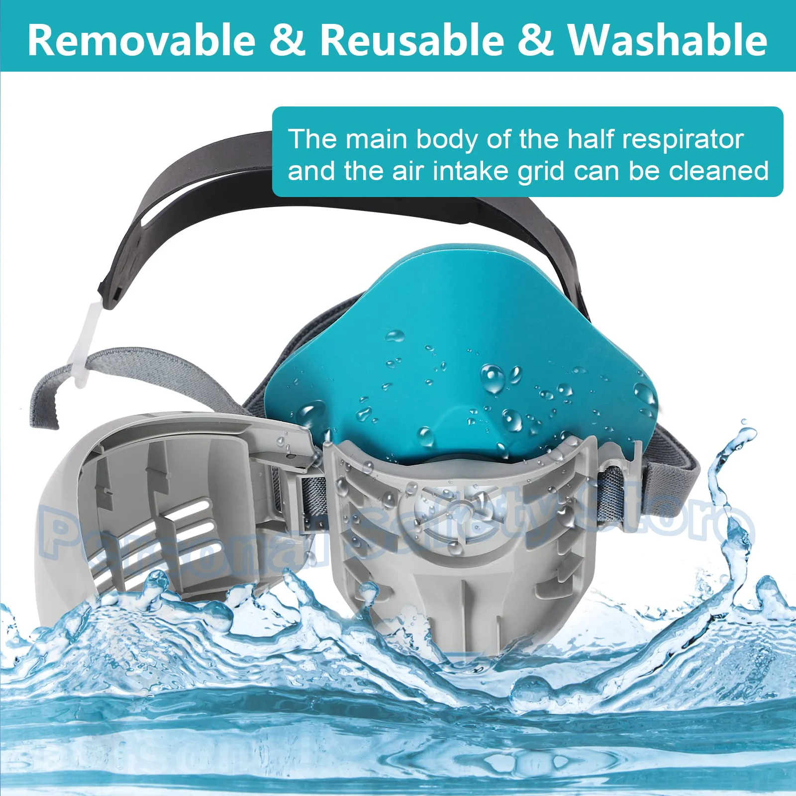 Reusable Respirator Mask Dust-proof Half Face Shield Anti Haze Fog Safety Gas Mask with 1201 Carbon Filter Cotton