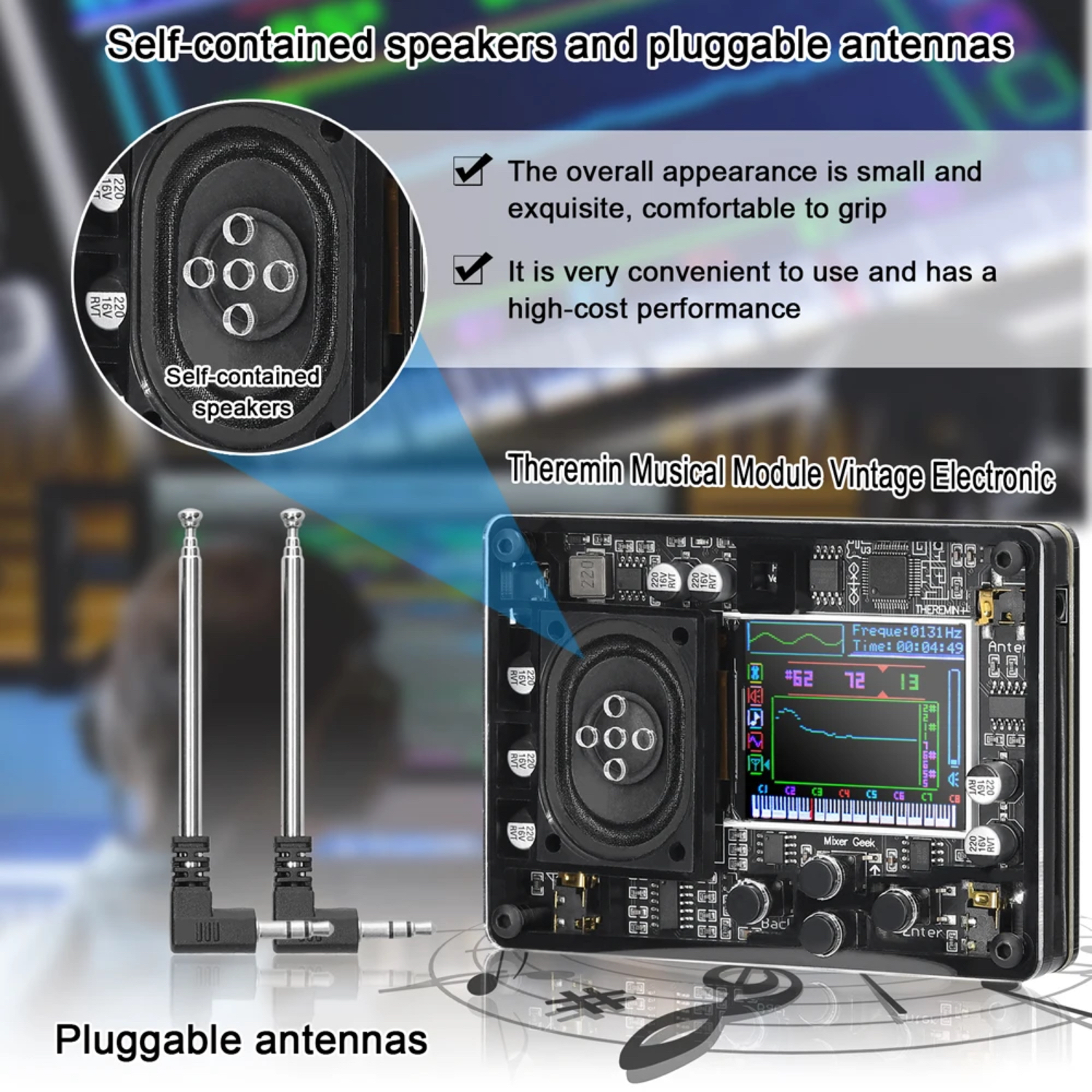 Theremin instrumento musical romance e divertido equipamento geek Theremin + presente para fãs de música do namorado