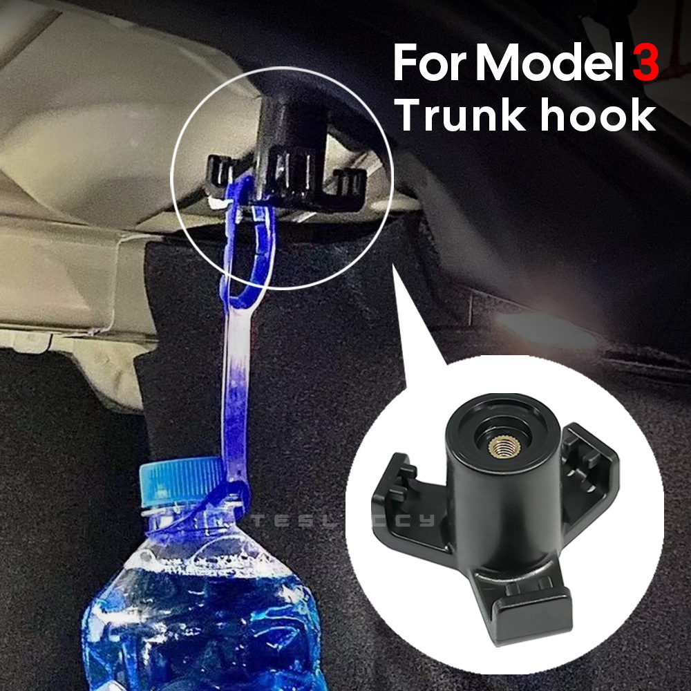 Para tesla modelo 3/novo modelo 3 highland 2024 tronco gancho saco de mercearia gancho pingente do carro acessórios compartimento bagagem luva