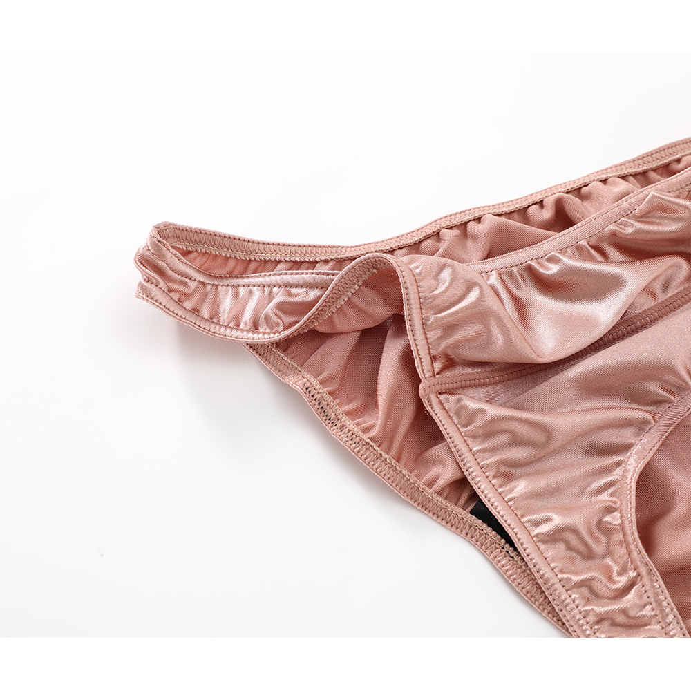 กางเกงชั้นในผู้ชายคู่ชุดชั้นในผู้ชายขนาดใหญ่กางเกงเกย์เซ็กซี่กางเกงขาสั้นคุณภาพสูงกางเกงซาติน Silky Multicolor