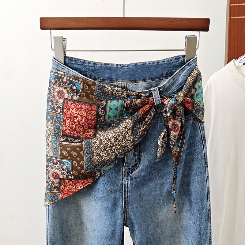 1 peça [cinto de lenço feminino] cinto de lenço feminino – cincher de cintura com alça longa para jeans, vestidos, calças – sotaque de cinto elegante