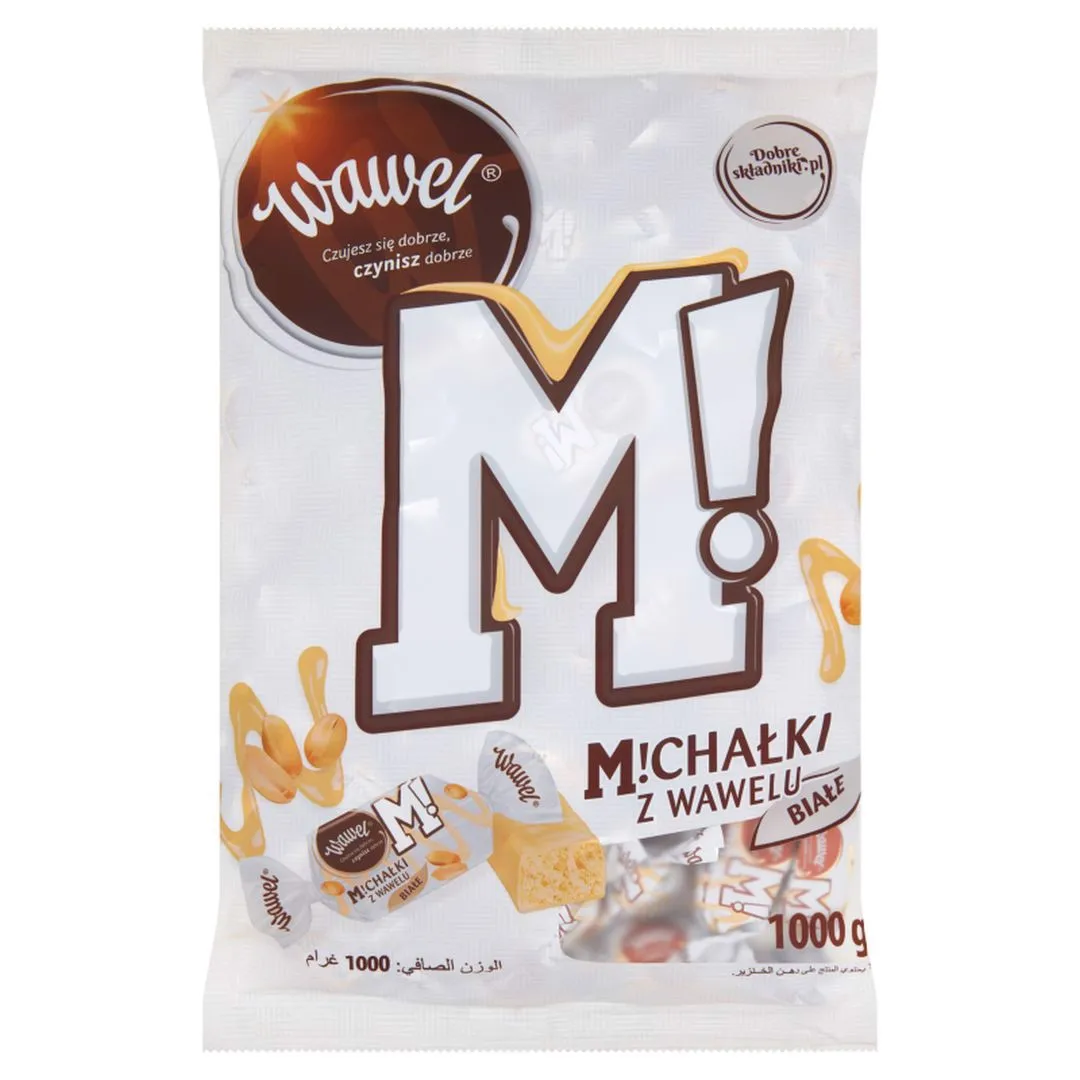 Wawel Michałki z Wawelu Białe Cukierki w białej polewie 1000 g