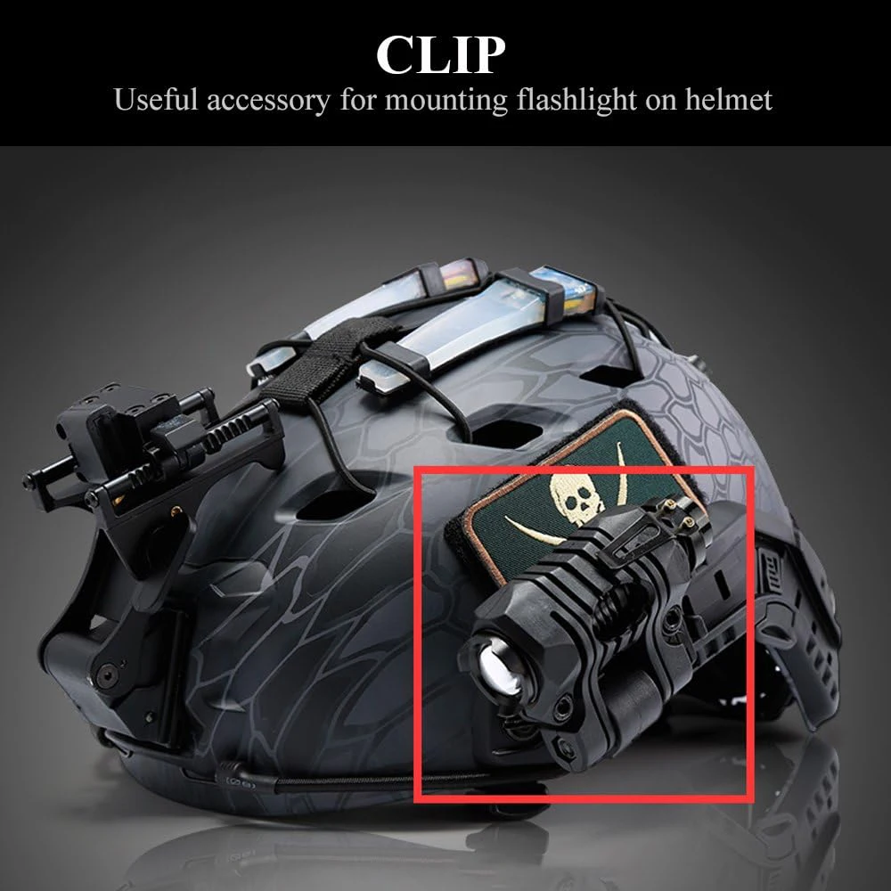 BOOIU หมวกกันน็อคยุทธวิธีไฟฉาย Mount 25 มม.หลายมุมไฟฉายคลิป Fast HELMET ADAPTER อุปกรณ์เสริมผู้ถือไฟหน้า