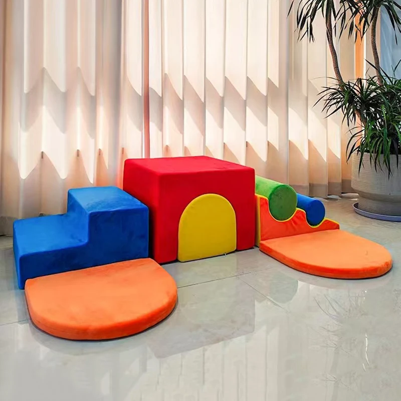 Puffs sofás para niños dormitorio Modular sofá para niños habitación de niños sofá de juego suave gigante moderno bloque de construcción sofá de juego escalonado