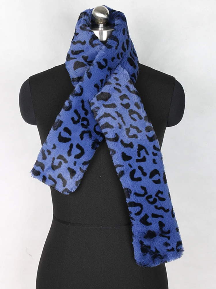 Lautaro Herbst Winter weich warm flauschig Leoparden muster Kunst pelz gestohlen Frauen Schal