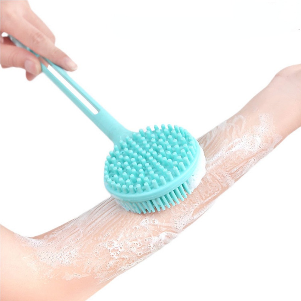 1pc doppelseitige Bad Dusche Pinsel langstieligen SPA Wäscher Haut Reinigung Pinsel für Körper Bad Zubehör saubere Werkzeuge