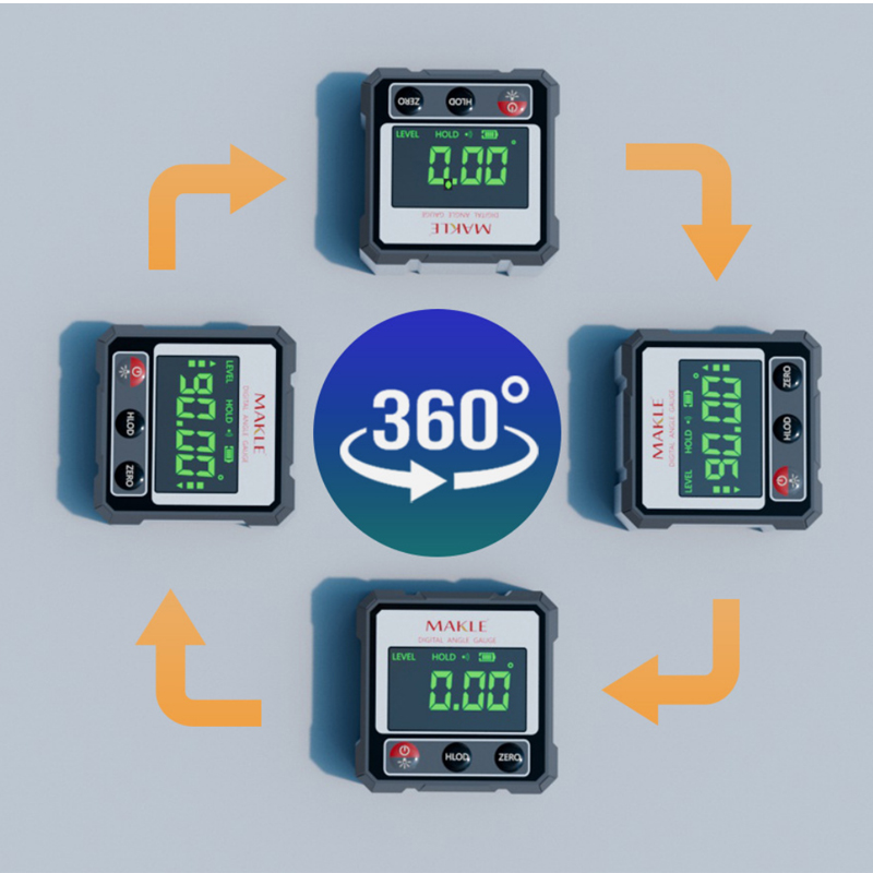 2-zijdige Laser Digitale Gradenboog Inclinometer Laser Niveau Heerser Inclinometer Magnetische Basis Goniometer Magneet Hoekzoeker