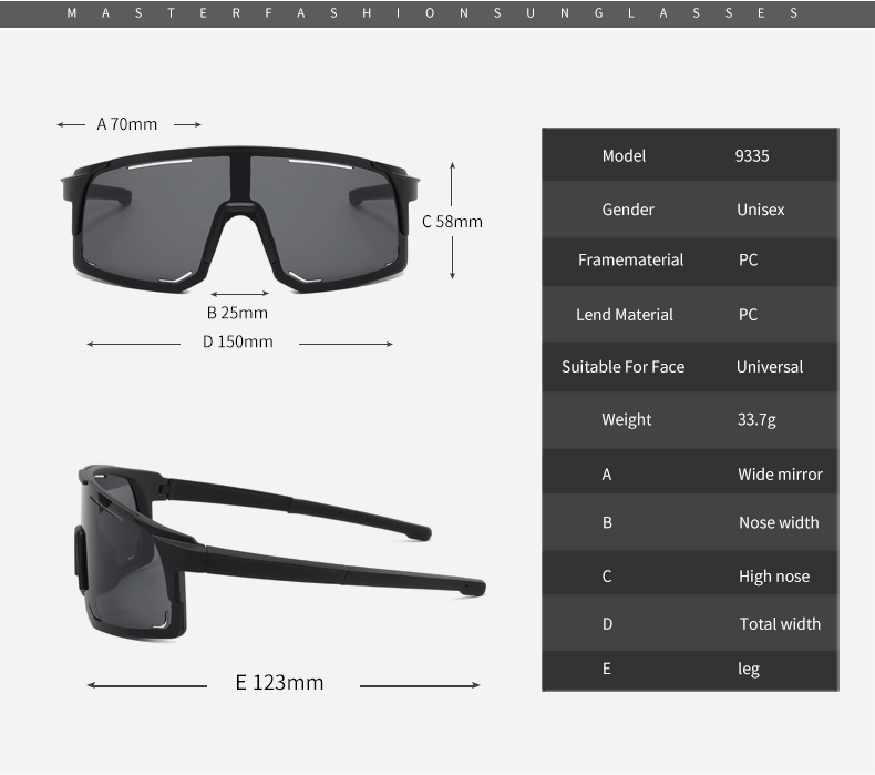 Gafas de sol con protección UV para hombre y mujer, lentes deportivas para ciclismo de carretera y al aire libre, novedad