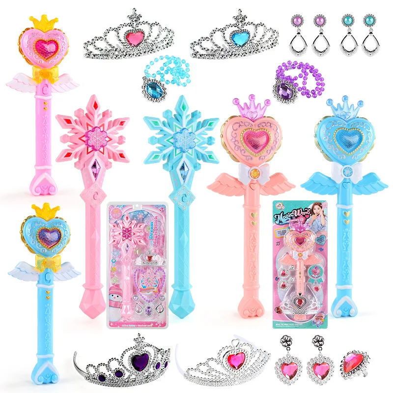 เด็ก Magic Wand Fairy Wand ไฟฟ้าของเล่นเสียงแสงแกล้งทําเป็นของเล่นบทบาทเล่น Props ของขวัญวันฮาโลวีนคริสต์มาสสําหรับหญิง