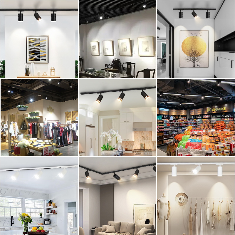 LED-Schienenleuchte GU10 Deckenstrahler für Wohnzimmer, Geschäft, Küche, Strahler, Schienenbeleuchtung, Schiene, Deckenlampen-Sets