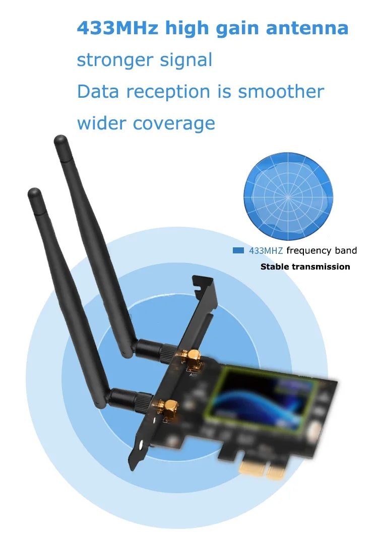 Antenna Lora 433 MHz esterna 15dbi amplificatore di segnale omnidirezionale ad alto guadagno amplificatore a lungo raggio SMA maschio per modem router IOT