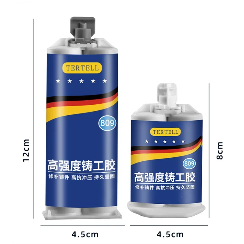 50/100ml โลหะซ่อมวาง 2 In1 อุตสาหกรรม AB Caster กาวทนความร้อน Sealant เย็นเชื่อม Strong Defect ตัวแทนซ่อมกาว
