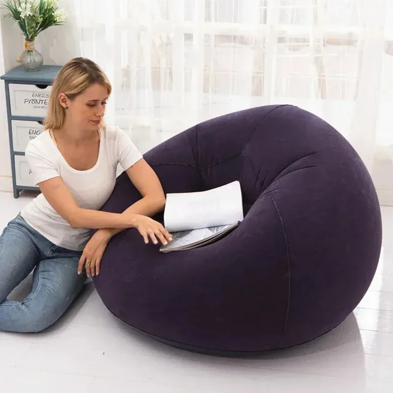 ขนาดใหญ่Lazy Inflatableโซฟาเก้าอี้PVC Loungerที่นั่งBean BagโซฟาPoufพัฟโซฟาTatamiห้องนั่งเล่นSupplyกลางแจ้งCamping