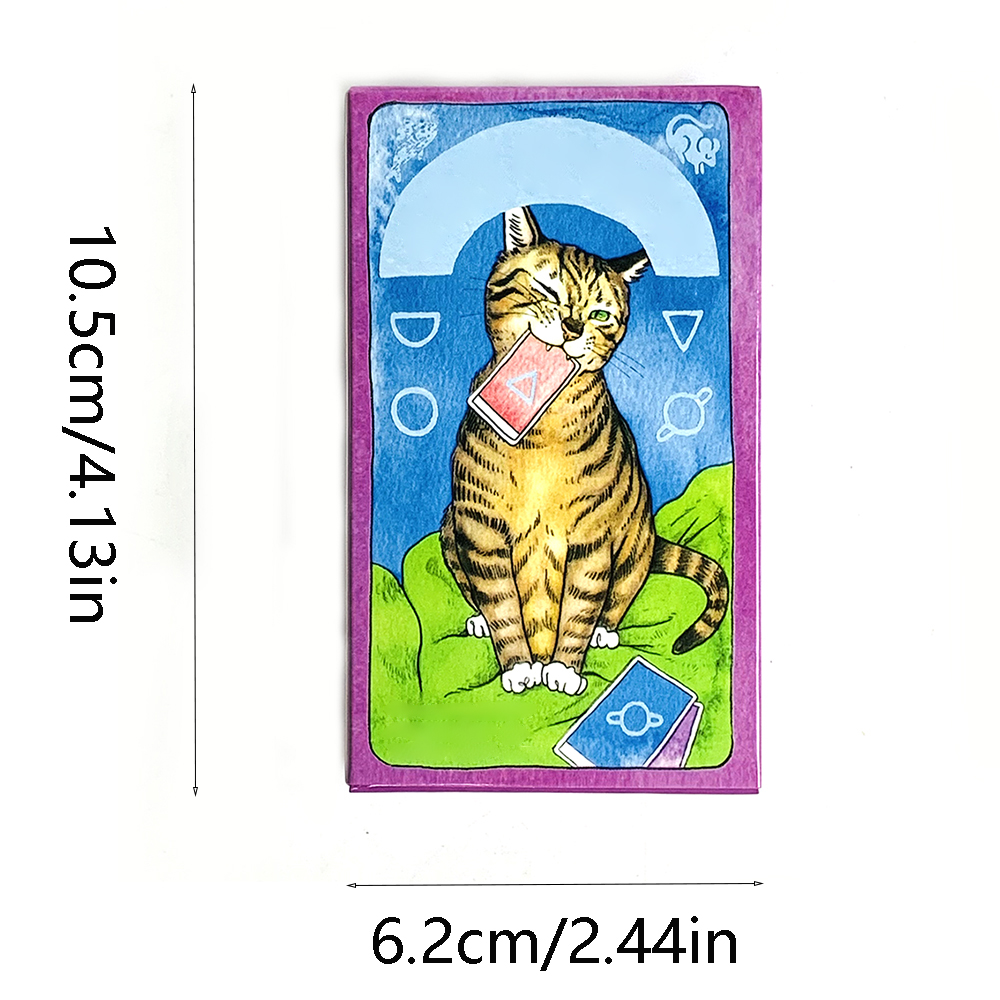 Cartas de tarô 78 peças cartas baralho de tarô fofo visões em inglês adivinhação borad jogos para amigos da família, presentes de halloween e natal