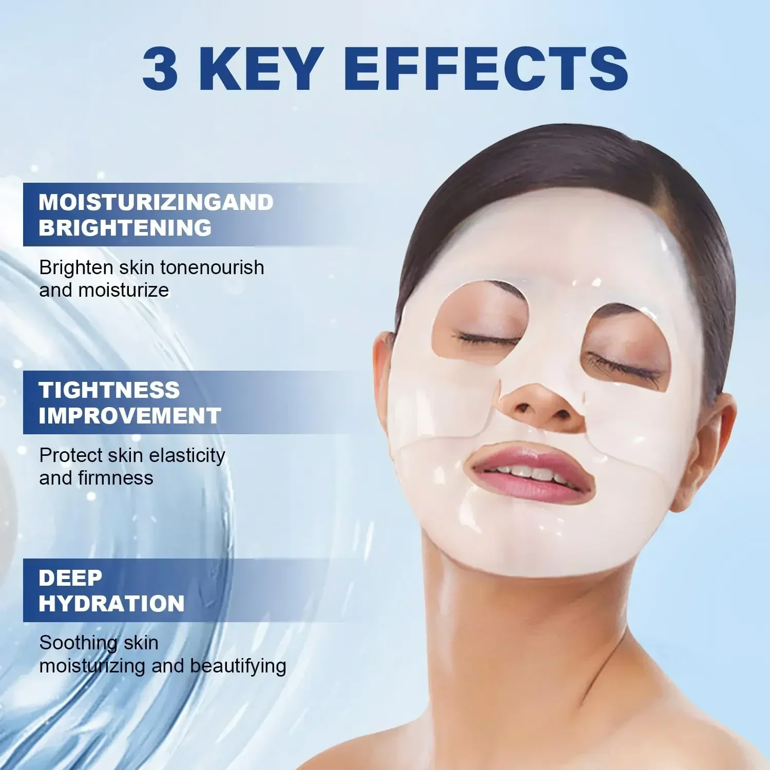 Deep Collagen Anti Wrinkle Lifting Mask มาส์กหน้าคอลลาเจนข้ามคืน, Deep Collagen Mask for Lifting Firming Moisturizing (5 แพ็ค)