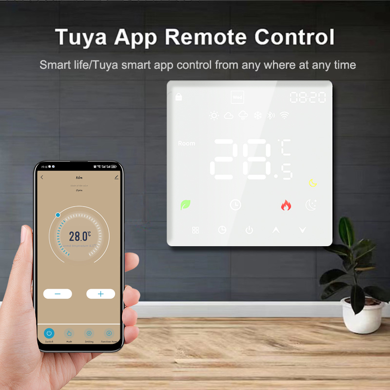 Tuya WiFi Smart Thermostat Electric Floor Heating TRV Water Gas Boiler Temperature Voice Remote Controller for Google Home Alexa