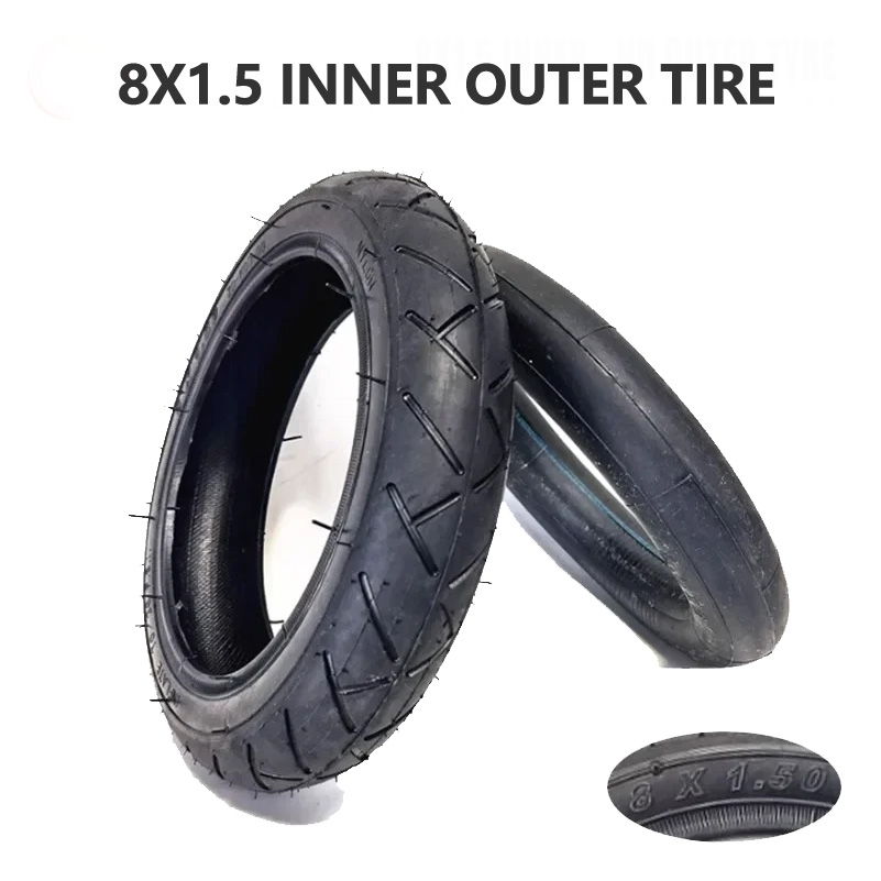 電動スクーター用インナーチューブ,ベビーカー用タイヤ,8x1.50, 8x1.5,アクセサリー