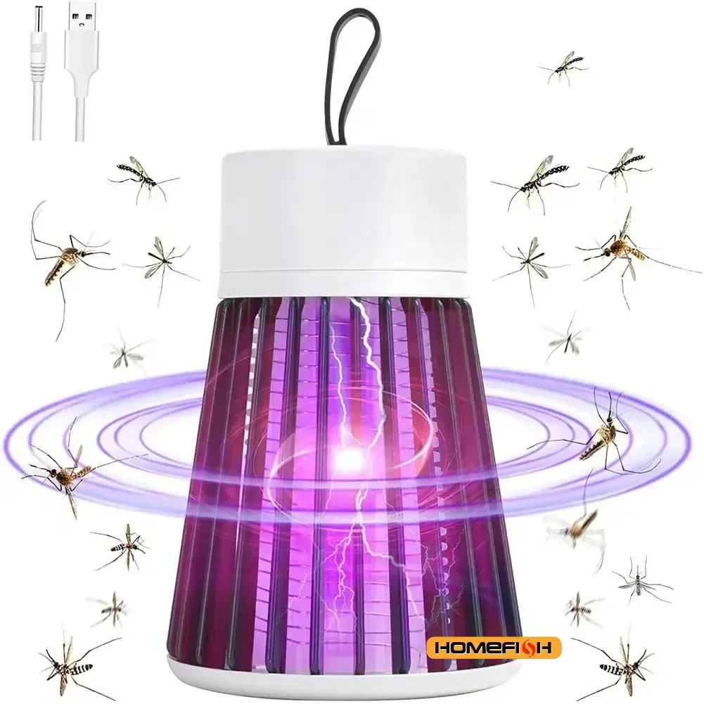1PC ไฟฟ้า Shock ยุง Killer โคมไฟกันน้ํา Two-in-One Bug Zapper สําหรับห้องนอนกลางแจ้ง-ฆ่า Moths Wasps Gnats เพิ่มเติม!