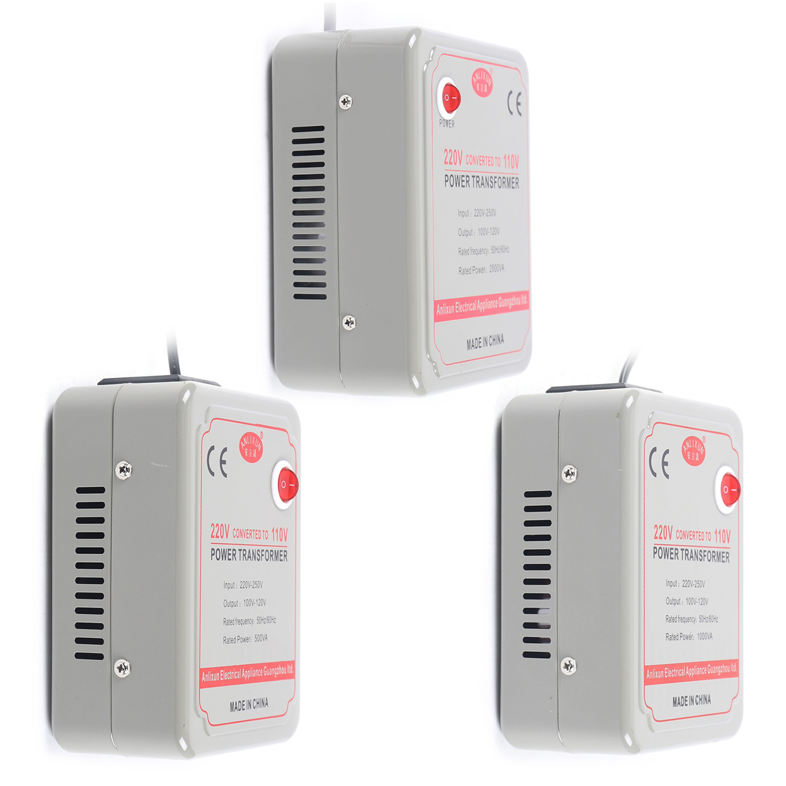 220V-250V a 100V-120V Conversor Transformador Spannungswandler 500/1000/2000W