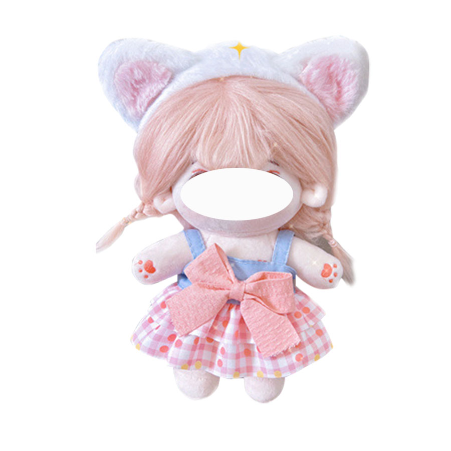 Hübsche Kleidung für 20 cm Baumwolle Plüschtiere Dress Up Kleidung Prinzessin Rock Niedlicher Freizeitanzug Socken Set Mädchen Geburtstagsgeschenk