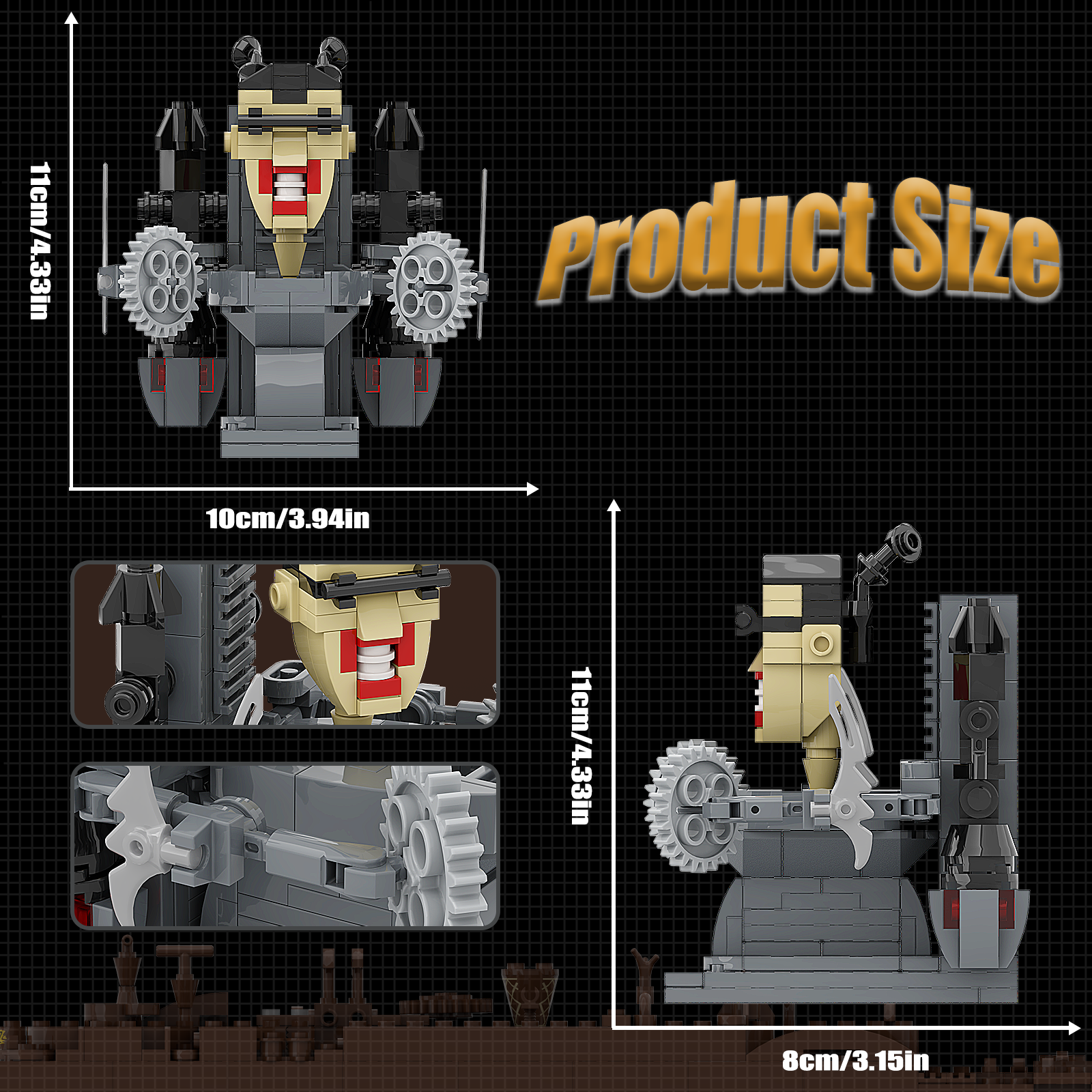 Skibidi トイレットマン vs モニター ビルディングブロック オーディオとカメラマンのおもちゃ 子供 大人 ゲームファン向け (127/263 個)