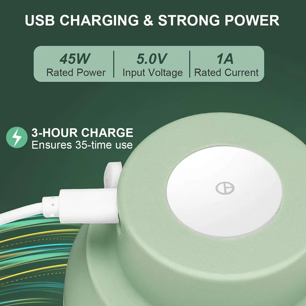 Mini Food Processor USB Charging Powerful Motor Ginger Masher Chili Meat Blender Mincer Kitchen Food Mixer Tools 100/250ml