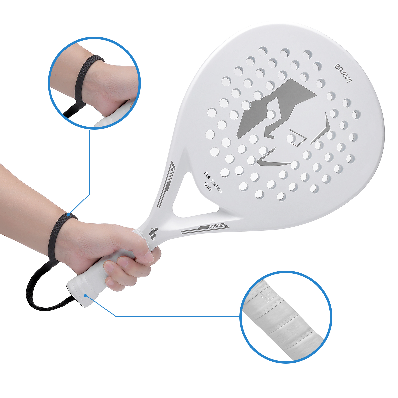 ไม้เทนนิสพาเดล,ไม้เทนนิสPaddleคาร์บอนไฟเบอร์EVAหน่วยความจําFlex Foam Core,Paddle Racketน้ําหนักเบาสําหรับPopเทนนิส