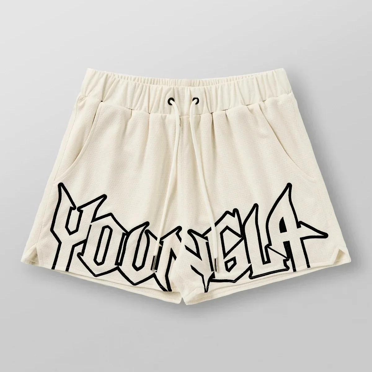 YOUNGLA อเมริกันฤดูร้อนใหม่กีฬาฟิตเนสกางเกงขาสั้นตาข่ายแห้งเร็ว Breathable บาสเกตบอลการฝึกอบรมกางเกงขาสั้นสบายๆกางเกงชายหาด