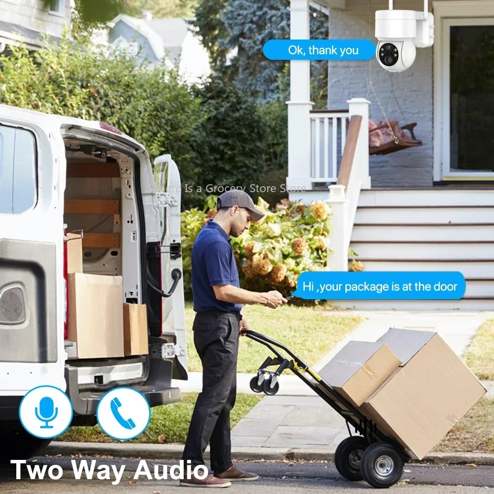 Wifi Outdoor Solar Draadloze Netwerkcamera 4MP HD Ingebouwde Batterij Videobewakingscamera Lange Standby ICsee APP