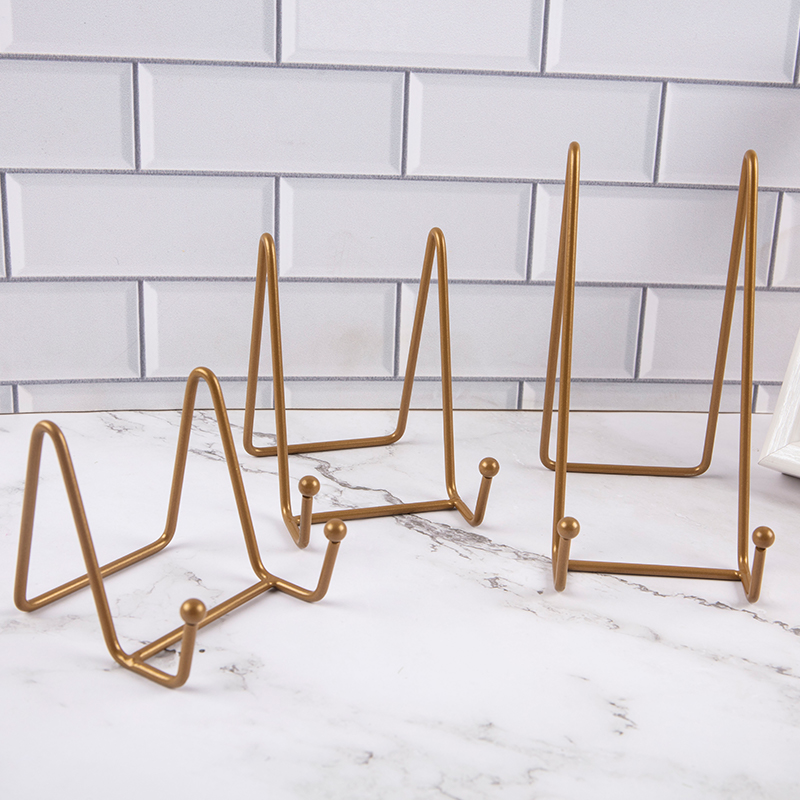 Picture Cavalete Metal Plate Display Stand, Photo Frame, Prato decorativo, Tabletop Arts, Suporte, 1pc