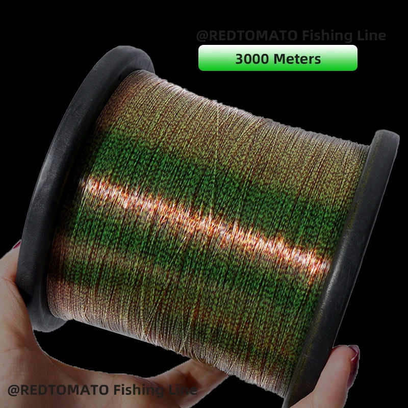 1000m 3000M Vô Hình Dây Câu Cá 3D Đốm Bionic Fluorocarbon Phủ Nguyên Khối Dây Nylon Đốm Cá Chép Tảo Câu Cá Pesca