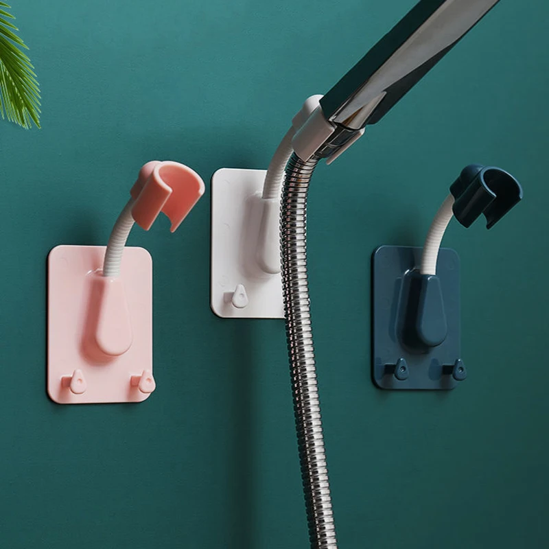 Suporte de cabeça de chuveiro sem soco Criativo Caterpillar Ventosa de silicone Bocal de suspensão Assento fixo removível Acessórios de chuveiro