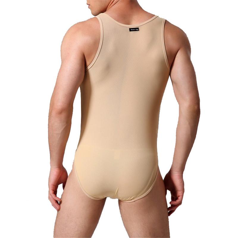 เซ็กซี่ตาข่าย Sheer Onesies สําหรับผู้ใหญ่ - Men Lounge ชุดนอน Sissy Rompers Men Jumpsuit เซ็กซี่ชุดนอนชิ้นเดียวชุดชั้นใน