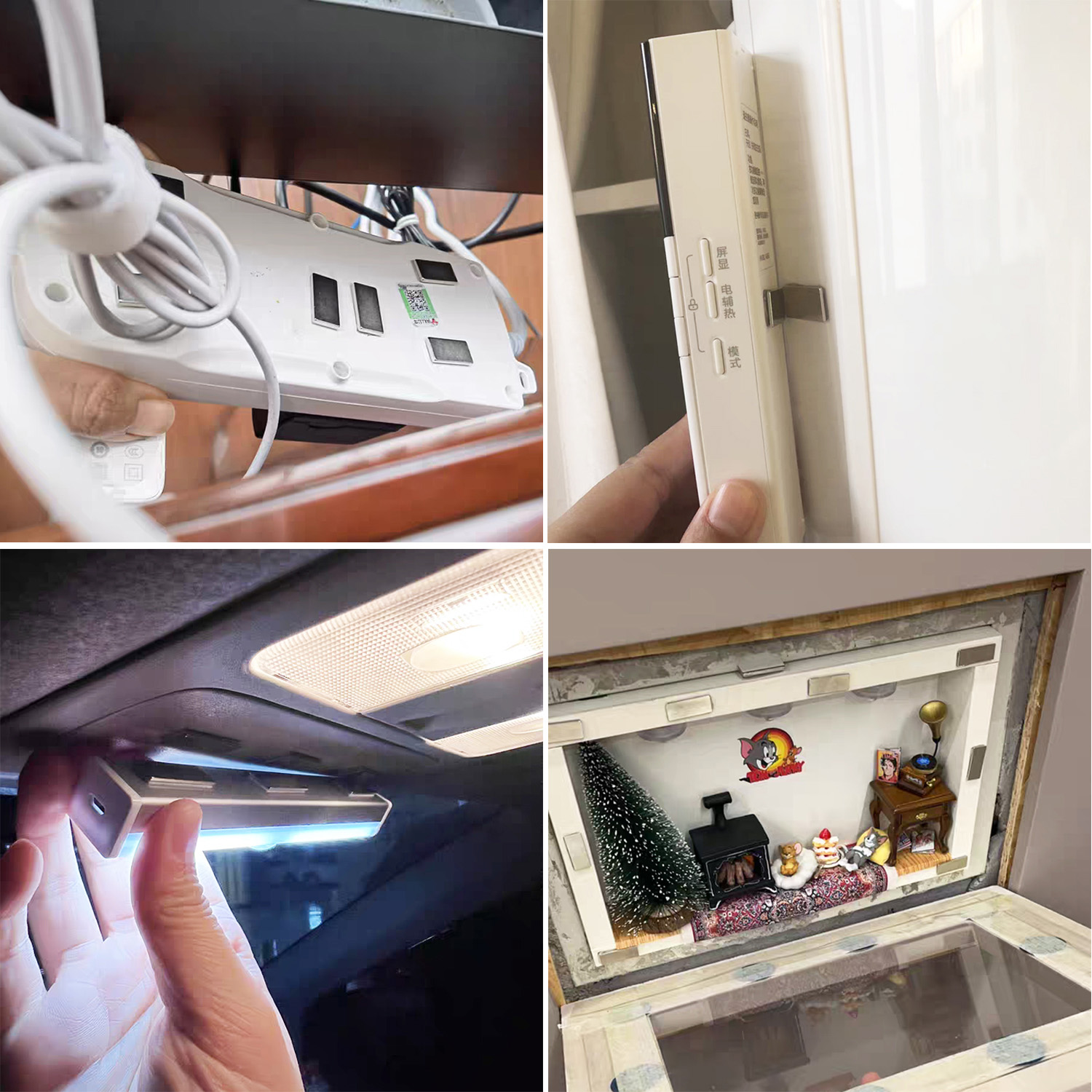 Block Neodymium Magnet Rare Earth Permanent Magnets with Double-Sided Adhesive for DIY Fridge Decoration Strong Storage Tidying