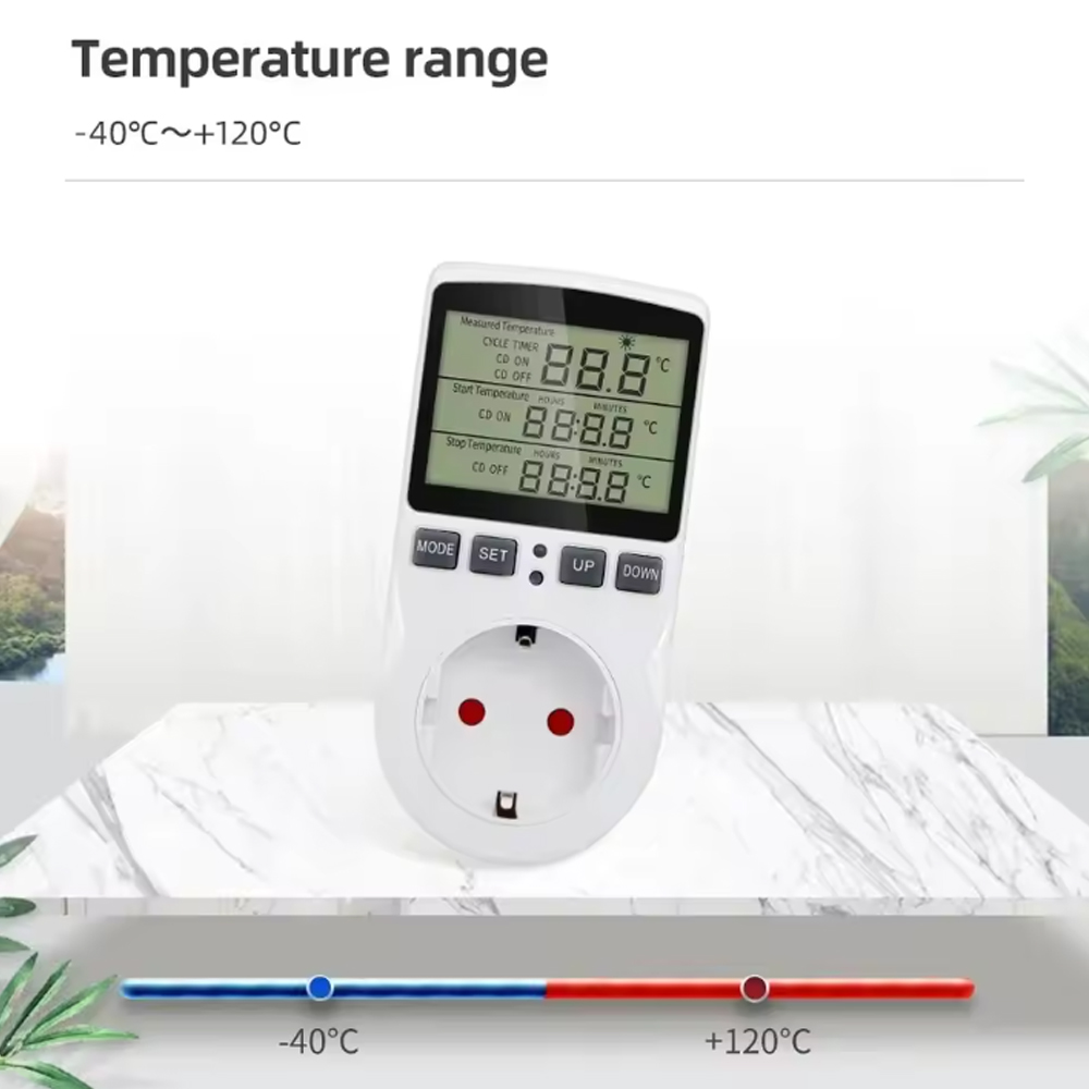 Thermostat,timer socket,digital temperature controller socket timer switch heating cooling AC 110V~230V,Christmas Halloween gift