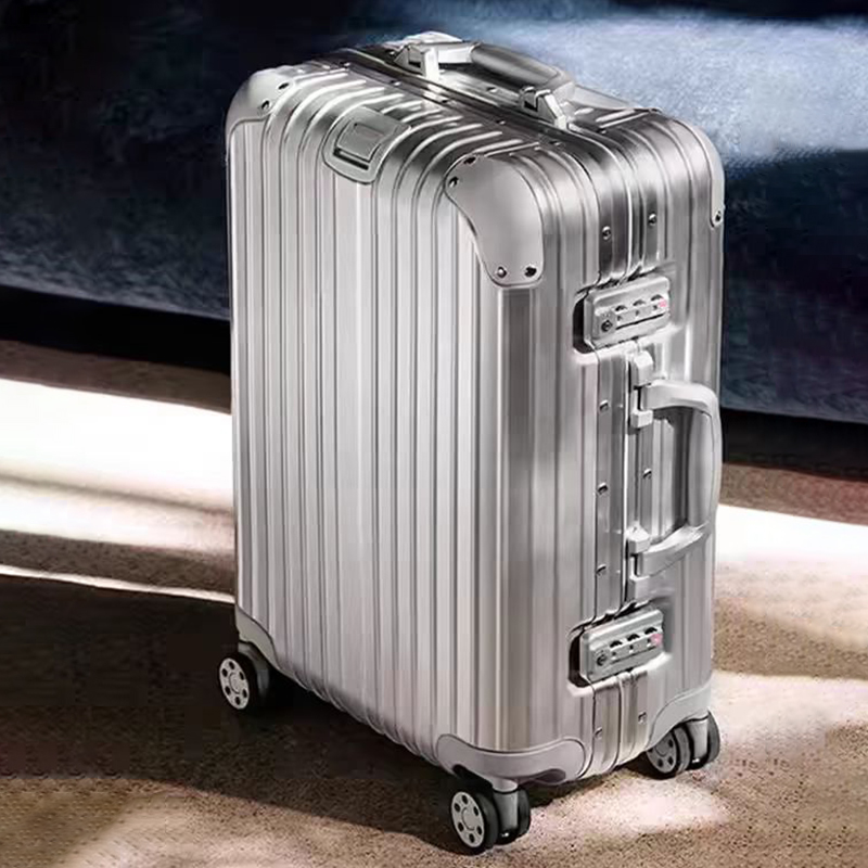 100% Aluminium Koffer Hot Koop 20/30 Inch Rolling Bagage Trolley Metalen Koffer Reisbagage Cabine Handbagage koffers