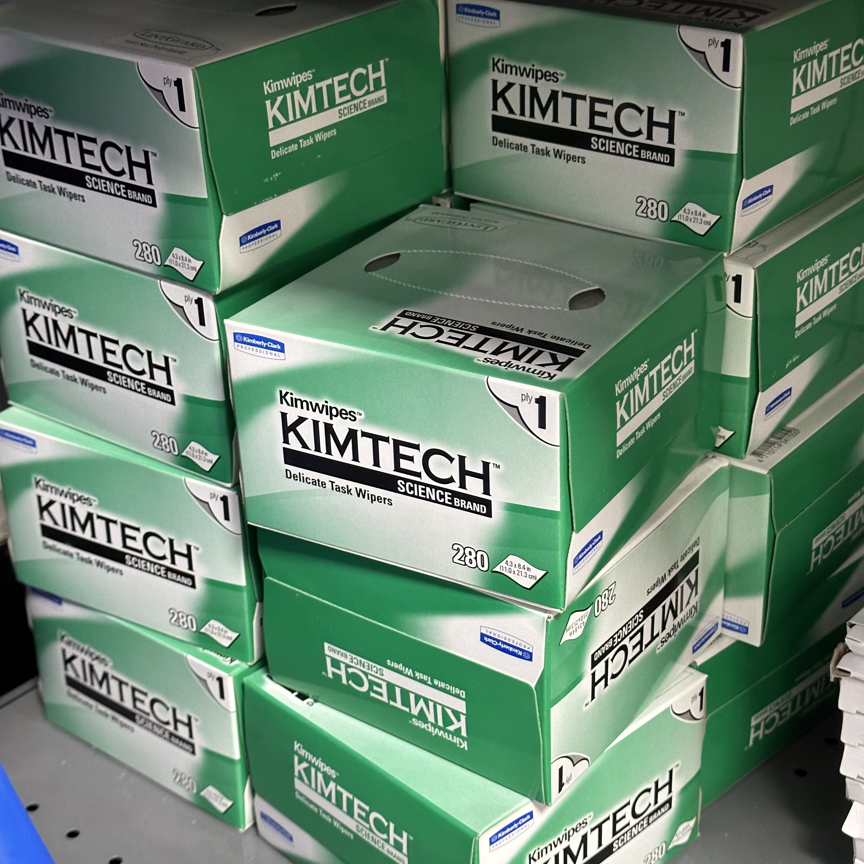 280 unids/caja limpieza de fibra óptica KIMTECH polvo papel toallitas de limpieza de fibra óptica caja para limpiador de fibra óptica
