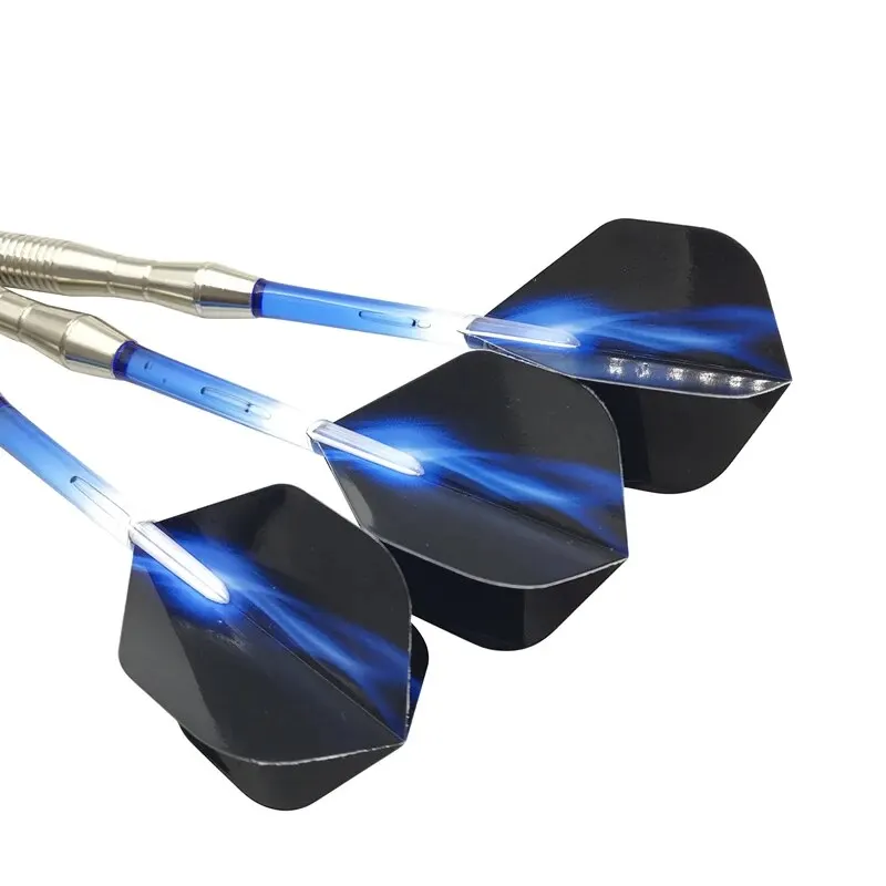 3 ชิ้น/เซ็ต Soft-tip ลูกดอกประมาณ 17g สีฟ้าสีเขียวสีแดงสี่ส่วนชุดความปลอดภัยมาตรฐาน Dart Shaft Aurora Wing Dart เที่ยวบิน