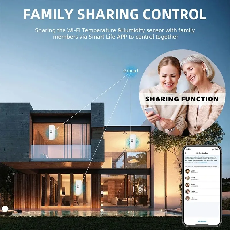 Tuya-Sensor de temperatura y humedad Zigbee, termómetro conectado al hogar, Compatible con Smart Life, asistente de Google Alexa